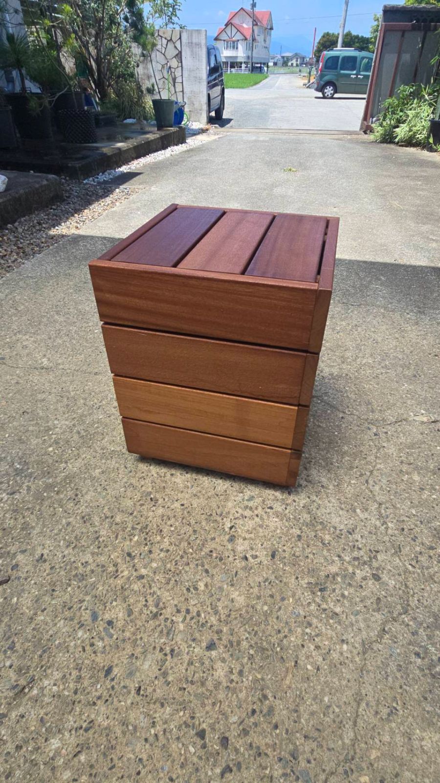 2個☆シノワズリスタイルの陶器製ガーデンスツール 高さ40cm 座面直径