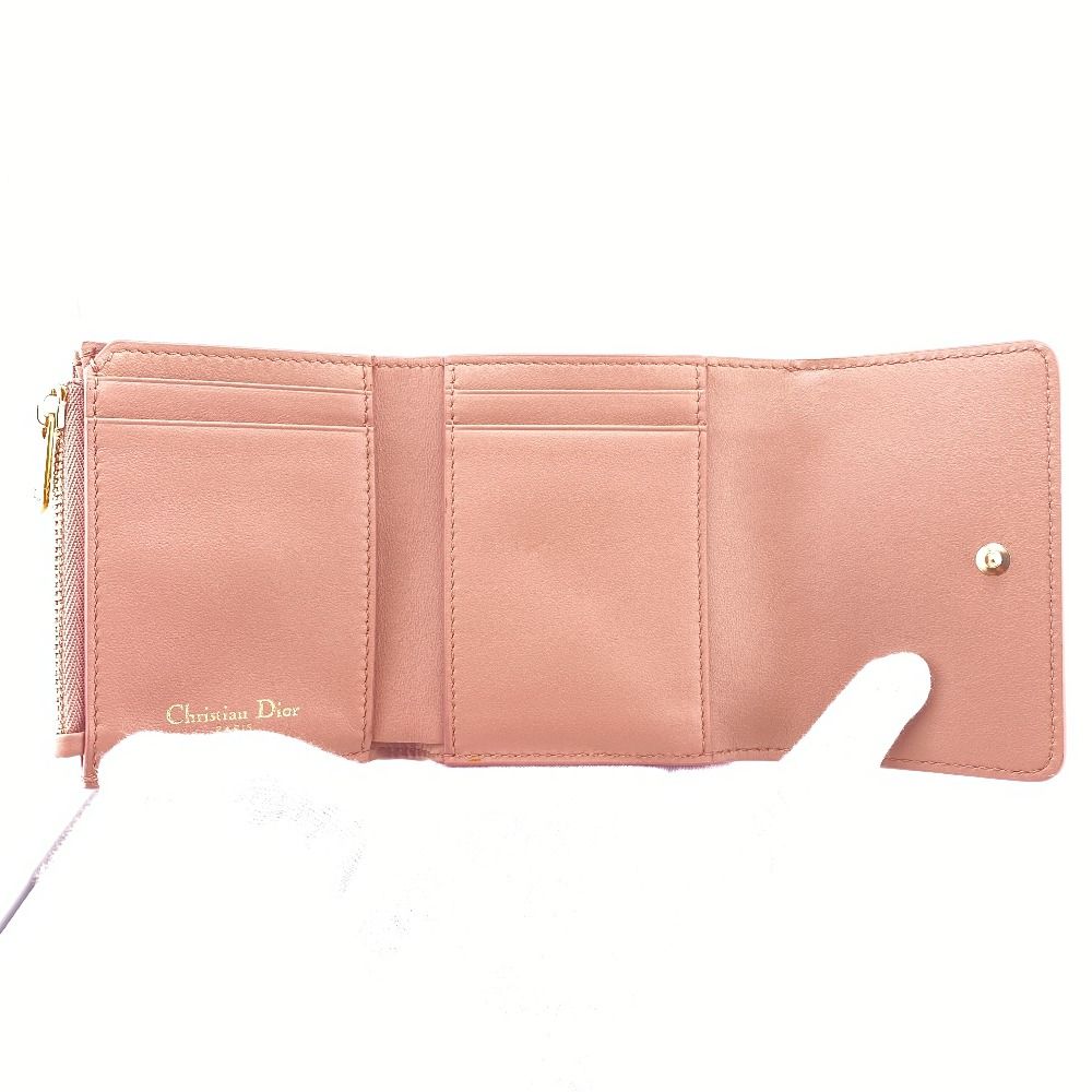【極美品】Christian Dior 30モンテーニュ 三つ折り財布 ピンク クリスチャンディオール 30 モンテーニュ ロータスウォレット 三