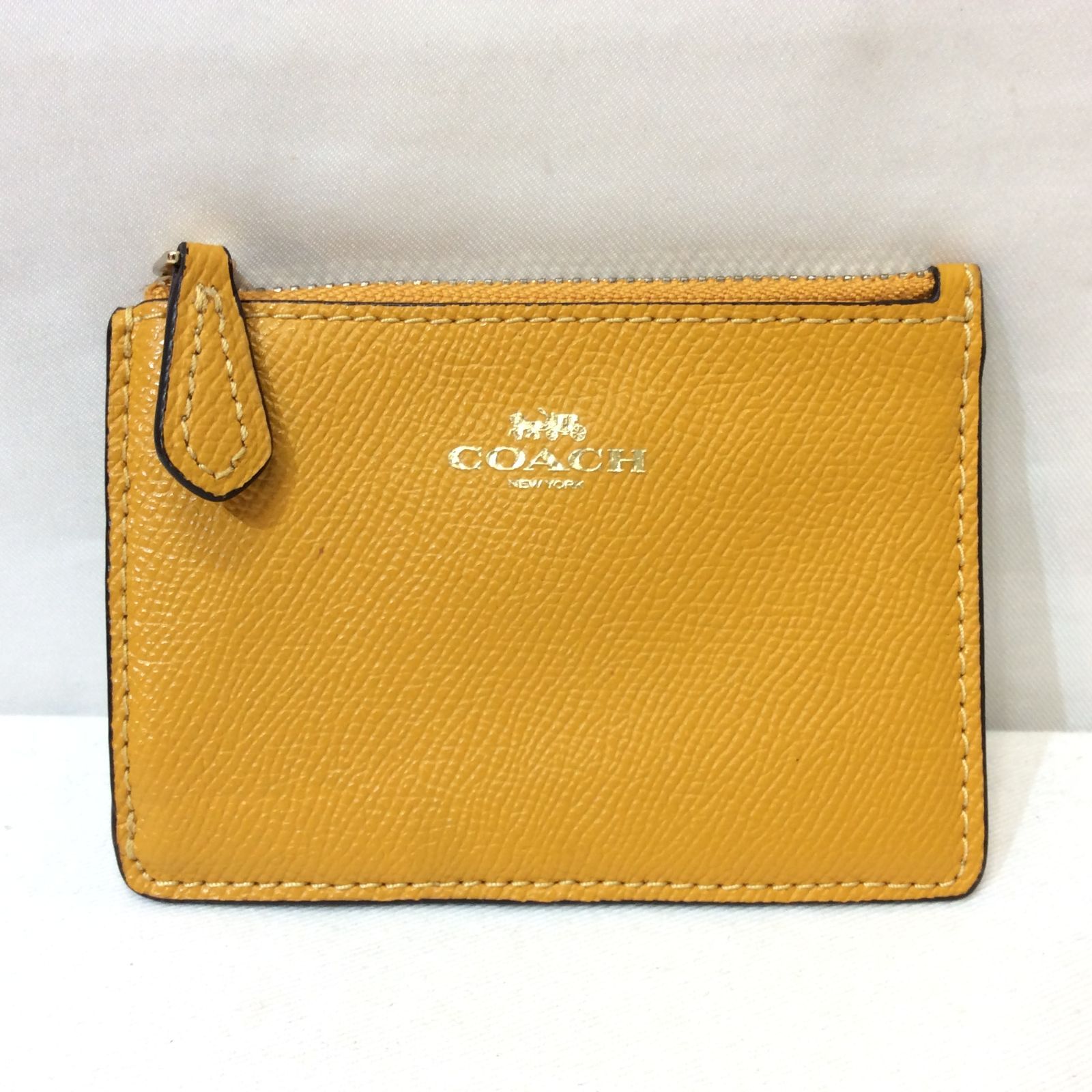 COACH コーチ レザー コイン＆パスケース イエロー - メルカリ