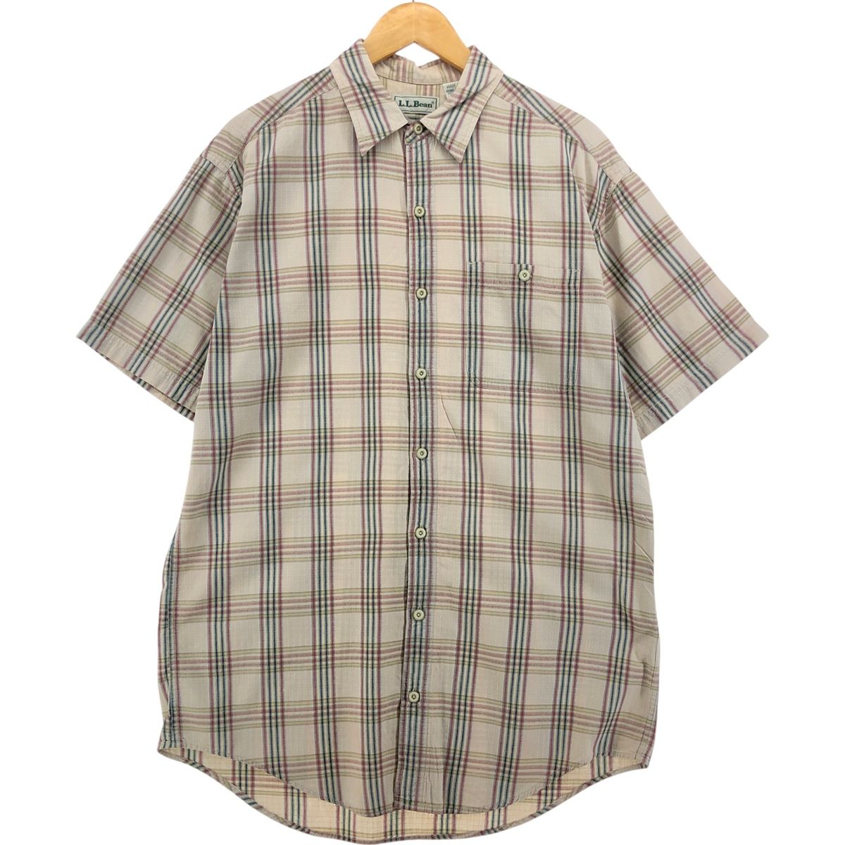 古着 90~00年代 エルエルビーン L.L.Bean 半袖 コットン チェック 