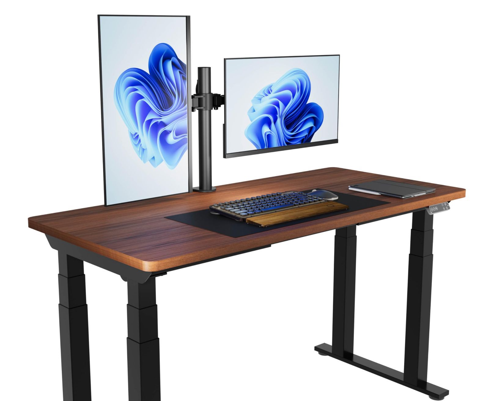 デュアルモニタースタンド 高さ調節