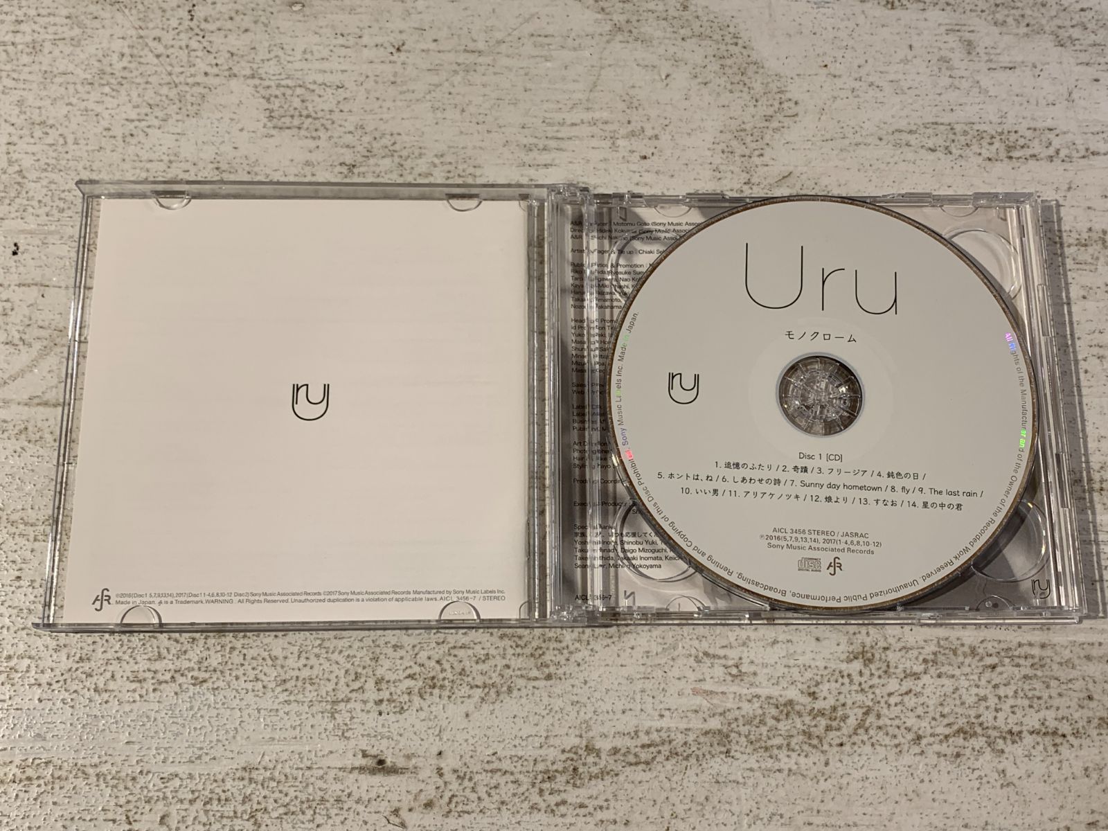 紫波21-1-0612】Uru ウル モノクローム (初回生産限定盤B) CD 2