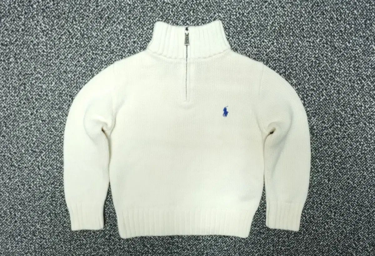 110 ポロ キッズ ハイネック ニット ジップアップ