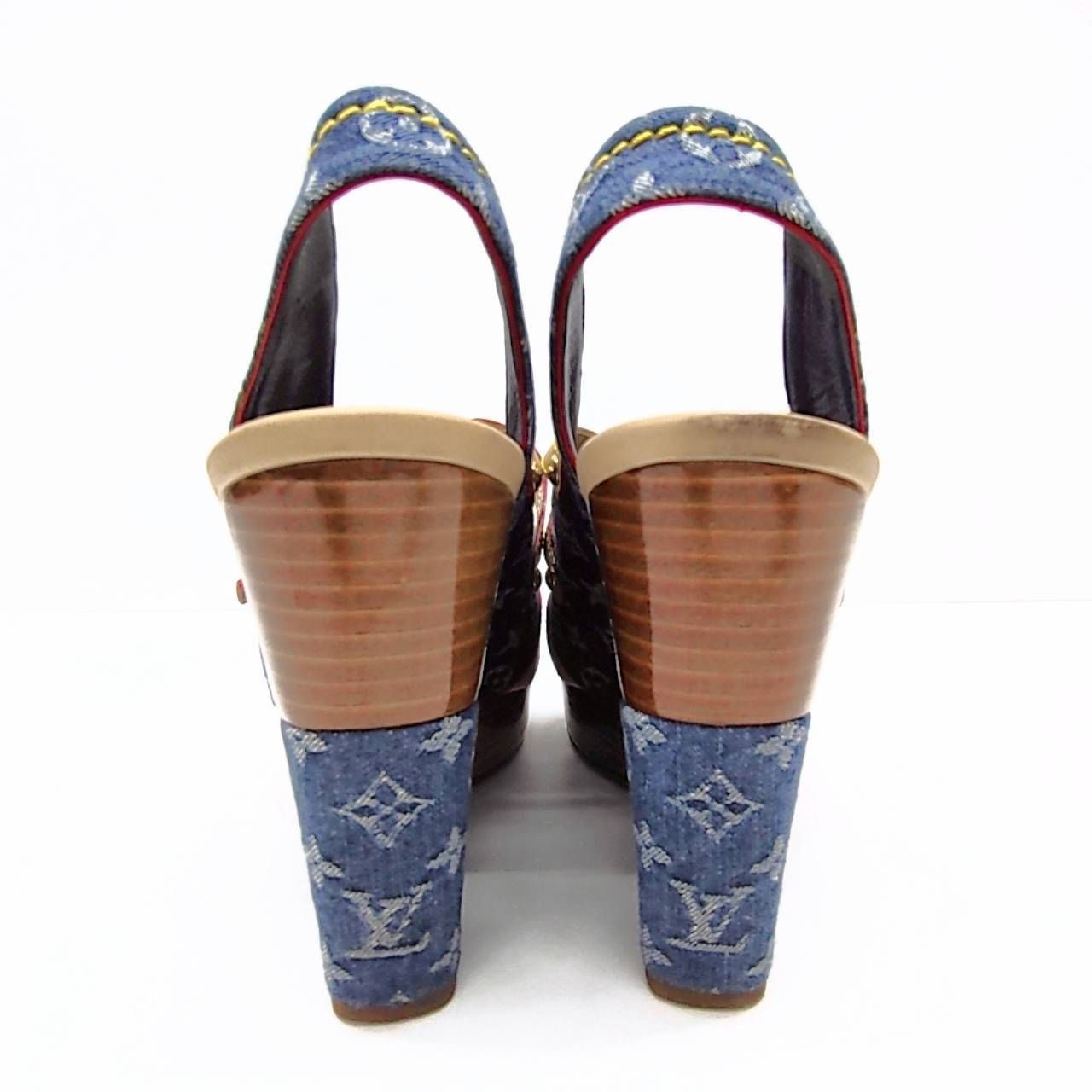 【大特価新品】美品　ルイヴィトン　サンダル　デニム　モノグラム　箱，保存袋付き　1点限りの逸品 靴