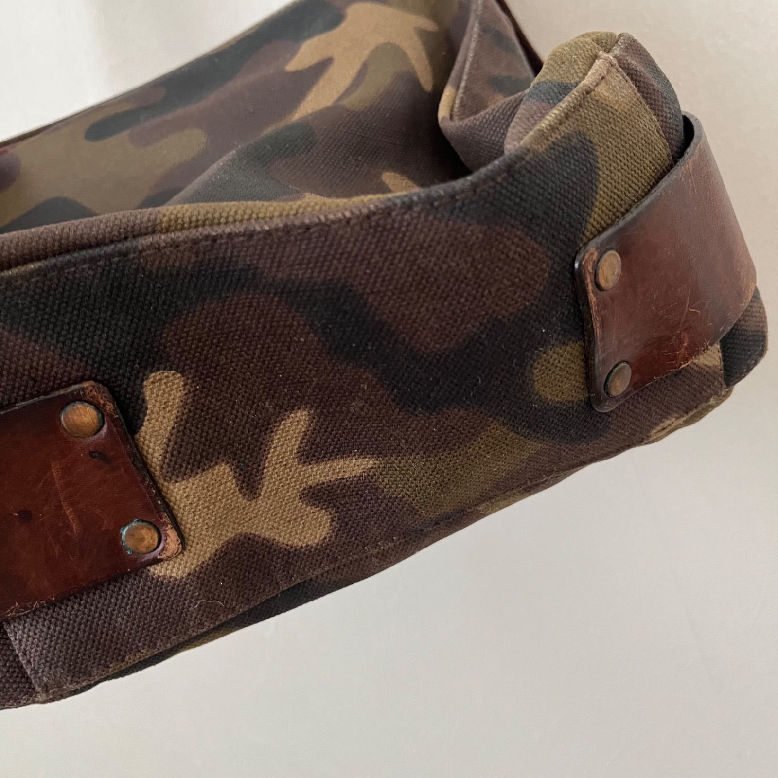 z698 paul smith ポールスミス 迷彩柄 ショルダーバッグ ブラウン 