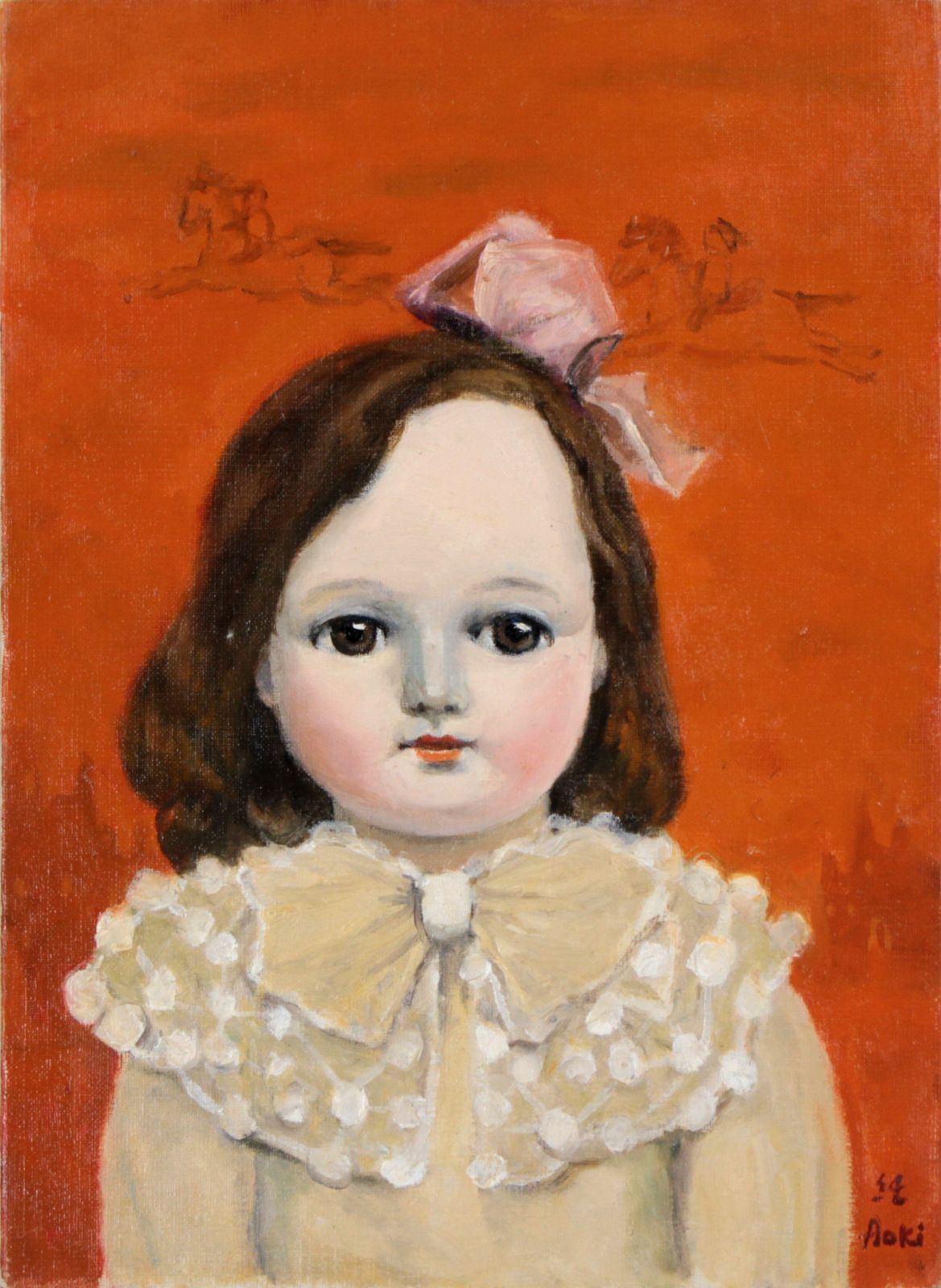 青木淳子『人形』油彩画【真作保証】 絵画 青木淳子『人形』油彩画【真作保証】 絵画 - メルカリ