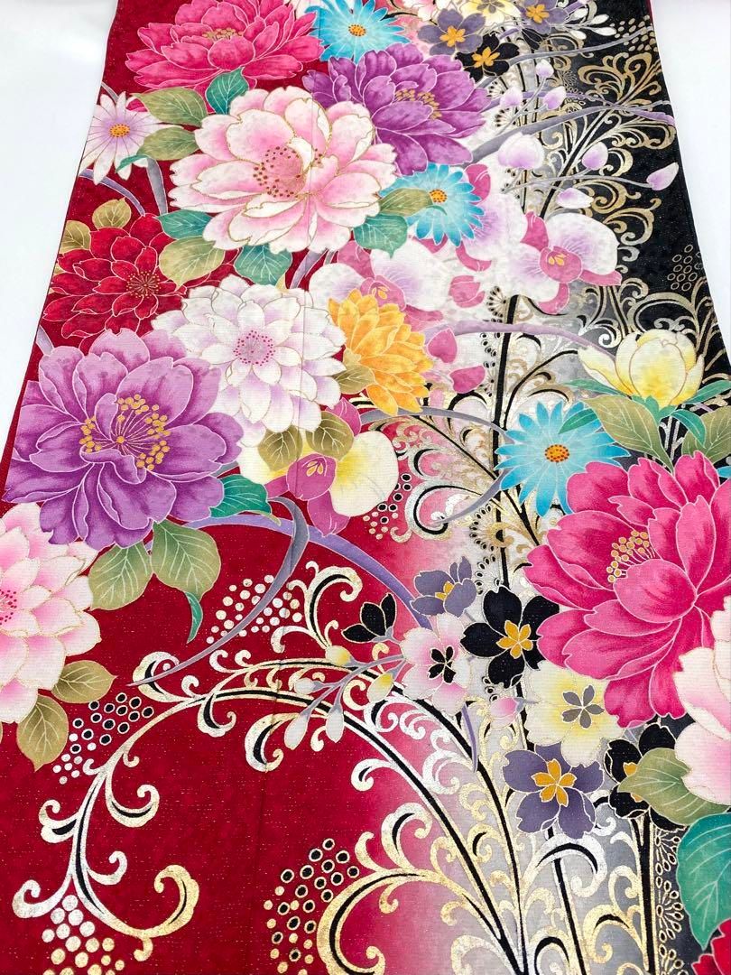 振袖 豪華 銀通し 金駒 金彩 身丈162cm 撥水加工済 MO2683