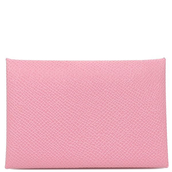 エルメス HERMES カードケース カルヴィ ヴォーエプソン ローズコンフェッティ シルバー金具 カード入れ Z刻印 箱