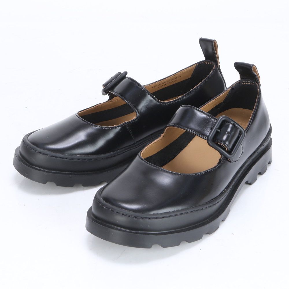 CAMPER カンペール ブルートゥス フラットシューズ 37 23.5cm レザー ローファー 靴 本革 ブラック 黒 レディース MMM BZ8-1