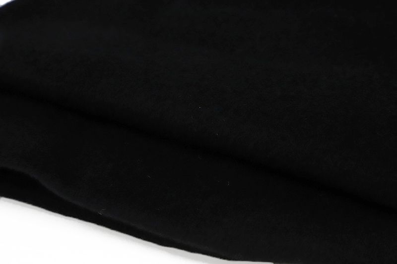 ▽状態和装コート カシミヤ混 黒地 フリーサイズ ロール衿 No.3-0227