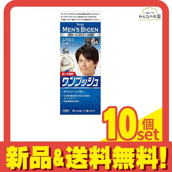 メンズビゲン ワンプッシュ  6A アッシュブラウン 1個 10個セット まとめ売り