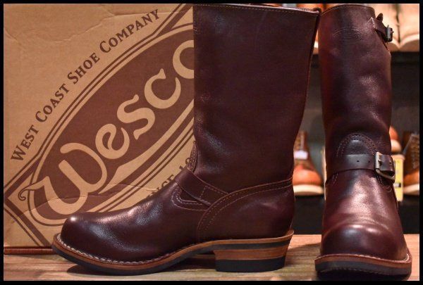 ウエスコ ボス エンジニアブーツ 7D バーガンディー 10E 箱付 美品 08年】WESCO ウエスコ ボス バーガンディ 11
