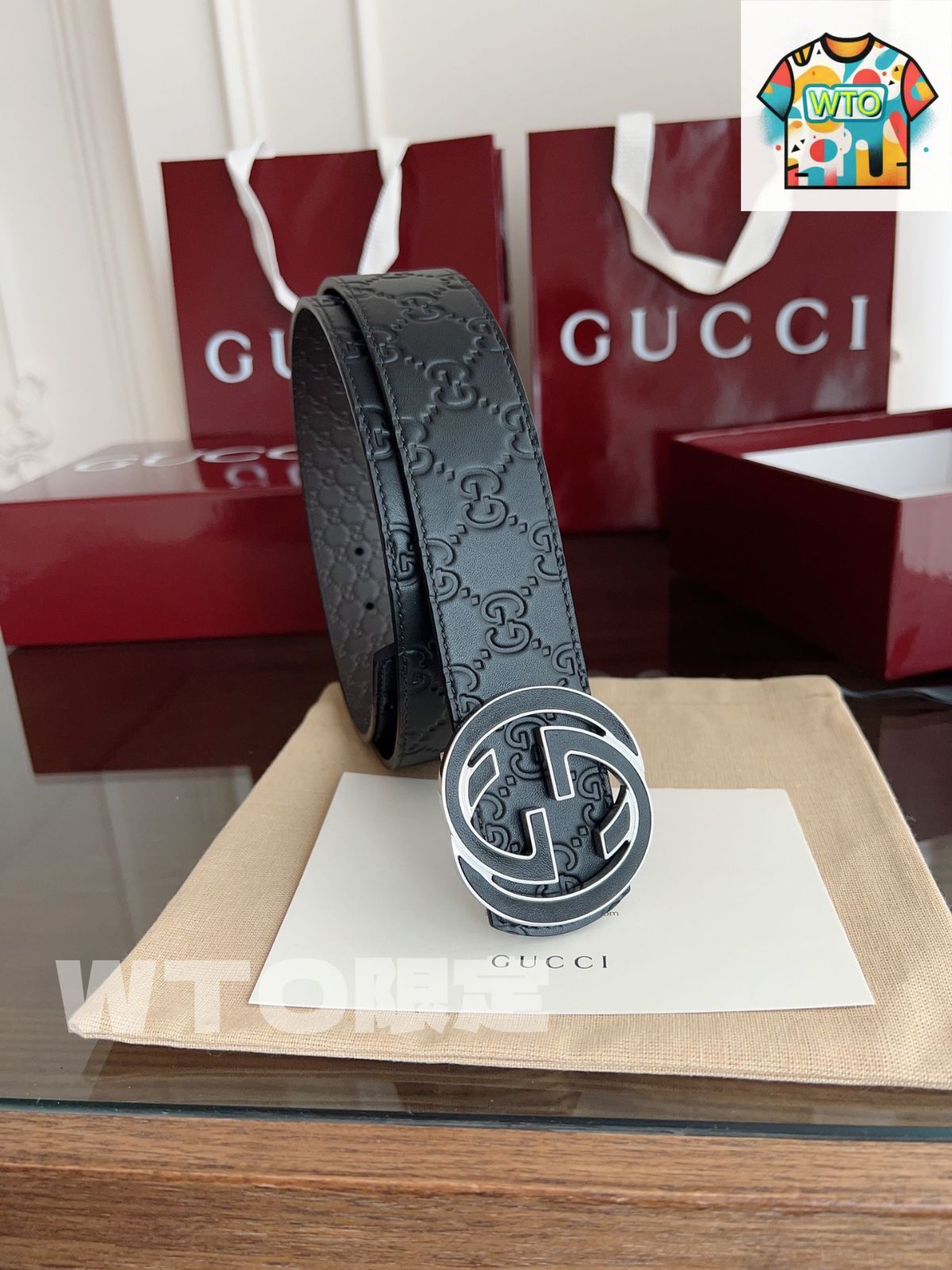今日WTO】Gucci ダブル G バックルニューベルト-1-OU34 - メルカリ