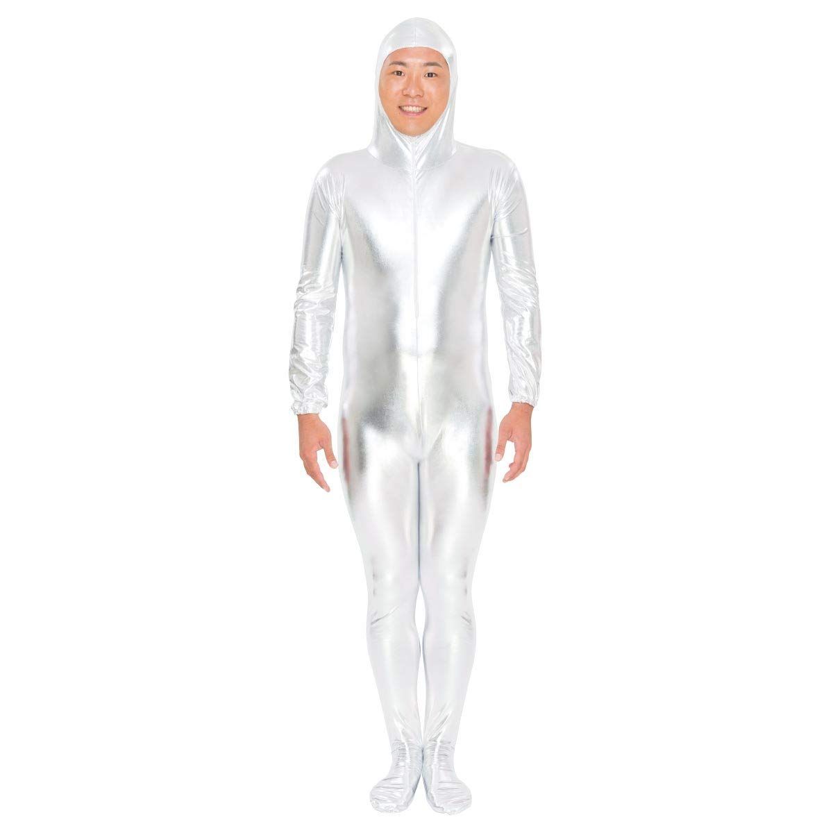 ゴールドとシルバー超のウルトラフィット全身タイツ Amazon | 全身タイツ ブルー シルバー レッド ホワイト 4色混