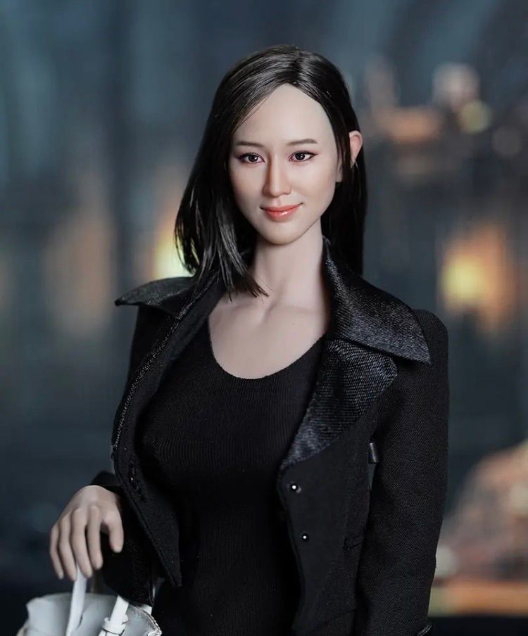 女性フィギュアヘッド 植毛スカルプ インチ OL 秘書 女子大生