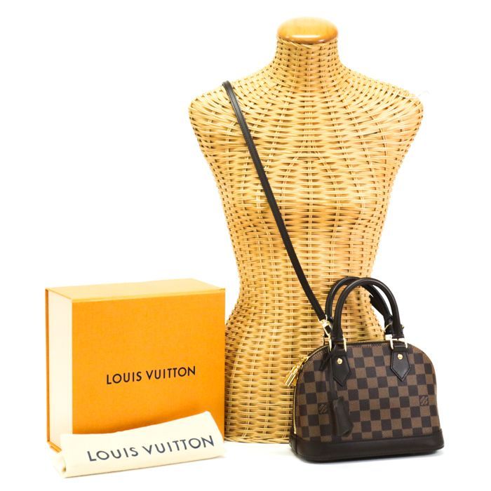 ルイヴィトン LOUIS VUITTON アルマBB ダミエ エベヌ (レザー / PVC