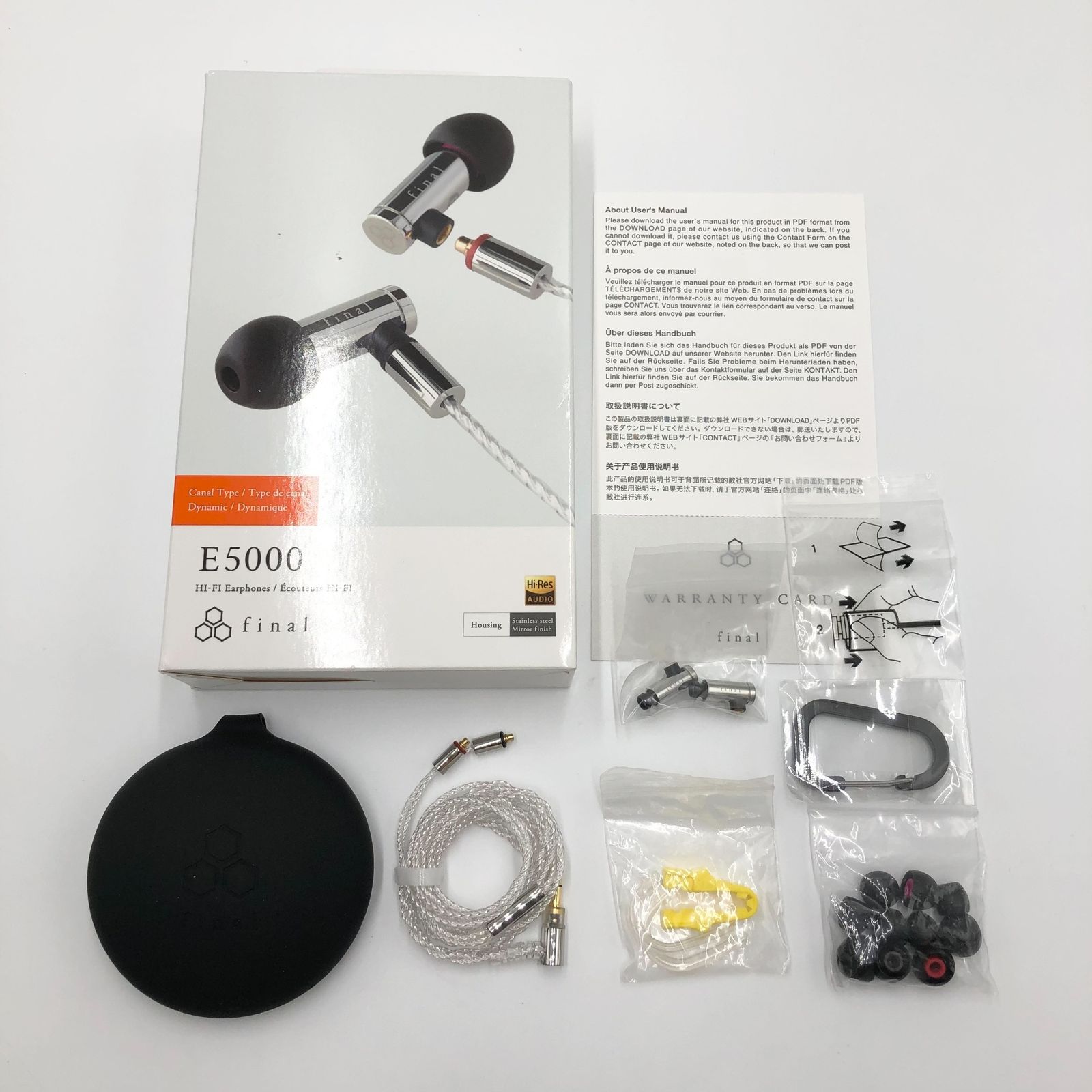 final E5000 カナル型イヤホン MMCX端子 リケーブル対応 ファイナル
