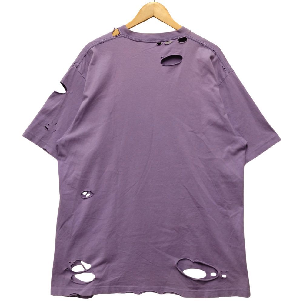 BALENCIAGA バレンシアガ 2021.651795 デストロイ加工 ロゴTシャツ  