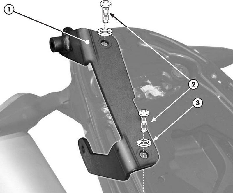 Givi / ジビ TE7400 T681用マウントキット(モノラック未使用時) for Monster 696/796/1100 (08-11)1100 Evo (11) | 7400KIT