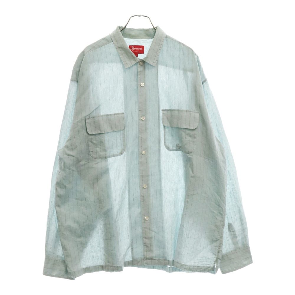 SUPREME (シュプリーム) 23SS Pinstripe Linen Shirt ピンストライプ