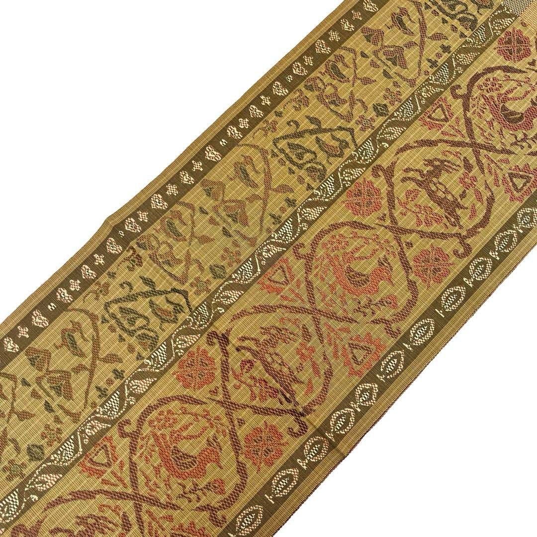 色無地 梨子色 花喰い鳥地模様 トールサイズ K-4717（着物 | リユース  