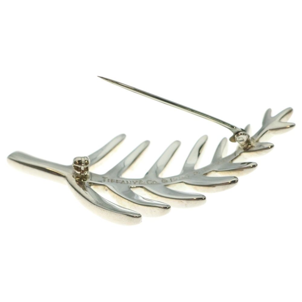 TIFFANY-Co ティファニー リーフモチーフ ブローチ ピンバッジ シルバー