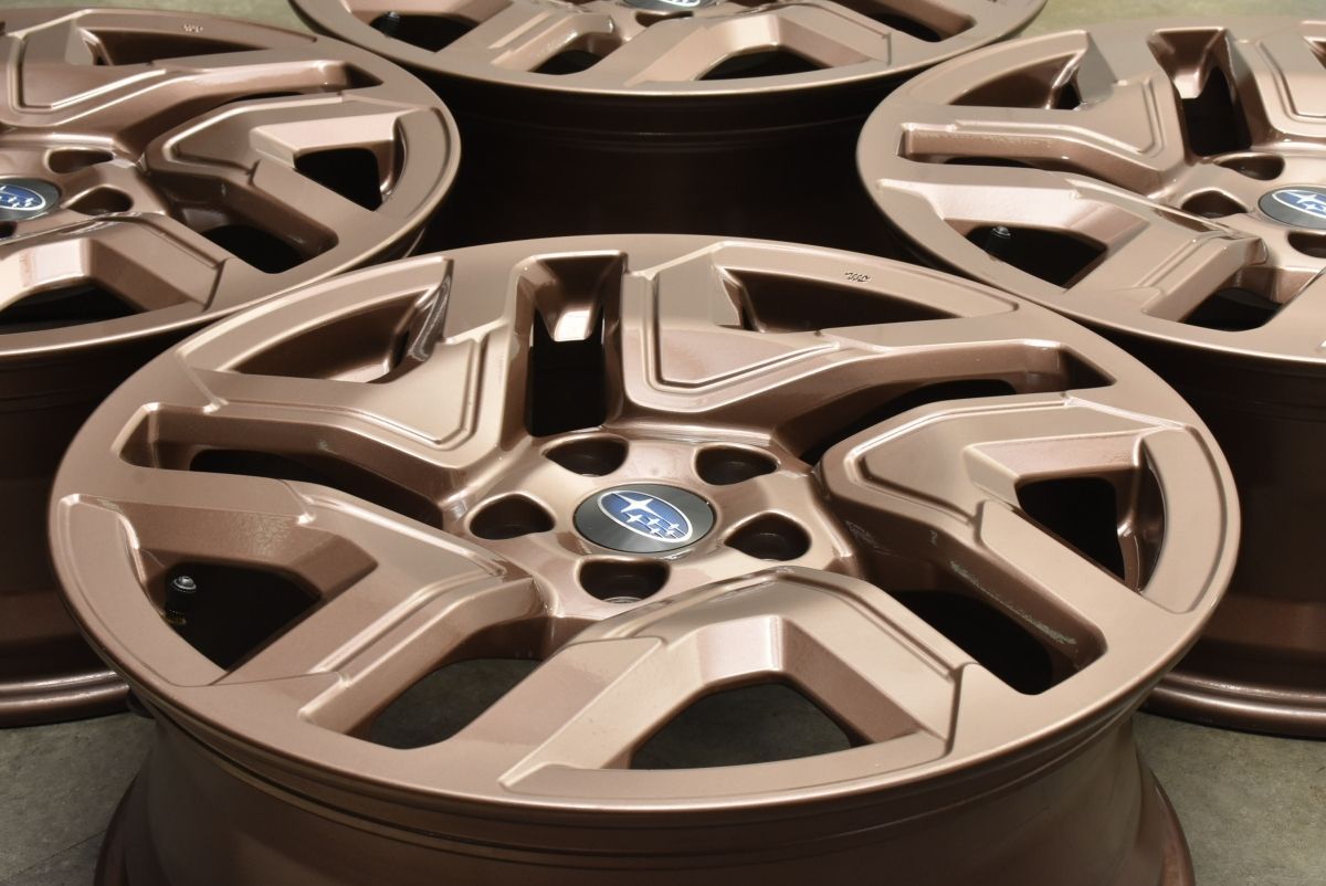新車外し スバル SL フォレスター 純正 18in 7J 48 PCD114.3 4本セット SK クロストレック レイバック レヴォーグ 流用 納車外し