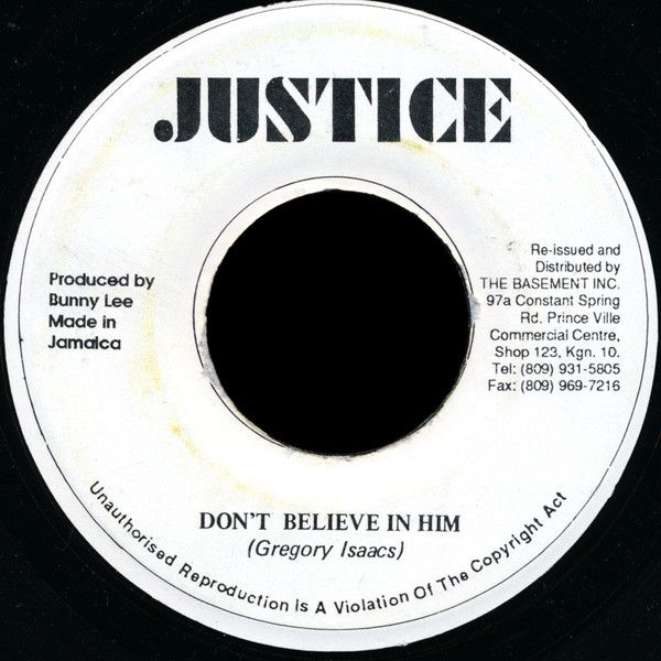 ジャマイカ7” Gregory Isaacs / U-Roy Dont Believe In Him