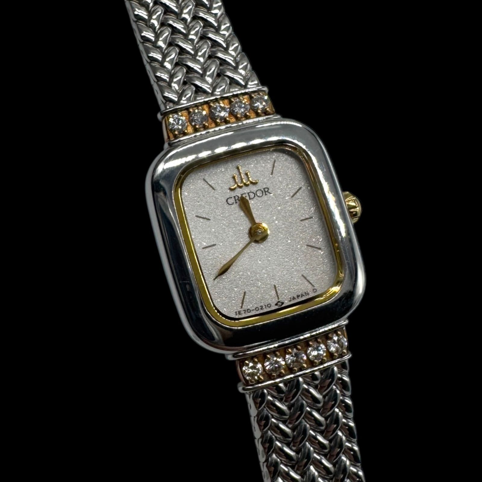 SEIKO CREDOR/セイコー クレドール 1E70-5130 10Pダイヤ SS/YG