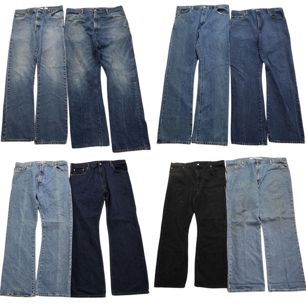 古着卸 リーバイス 517 デニム パンツ 8枚セット メンズ 42 |40 |38 インディゴブルー ブラック 古着 NA7149