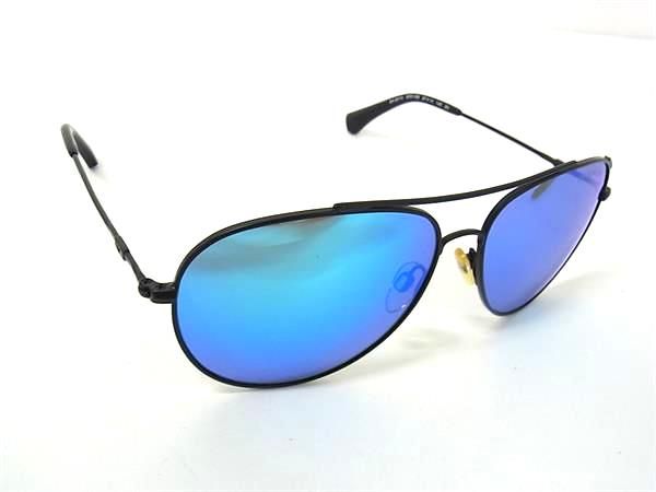 ■美品■ EMPORIO ARMANI エンポリオアルマーニ EA2010 ミラーレンズ サングラス メガネ 眼鏡 メンズ レディース ブラック系 DK1209