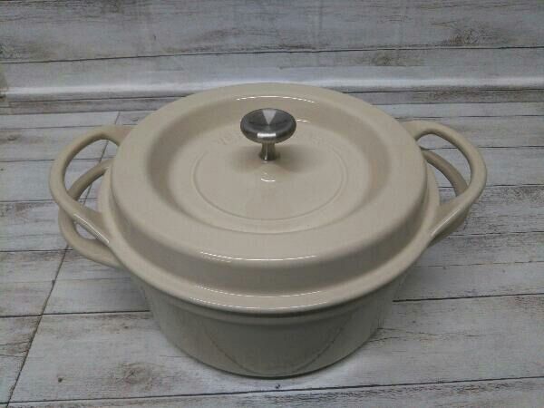 STAUB ラ・ココット 22cm グレー / ウッド リッド ホルダー セット