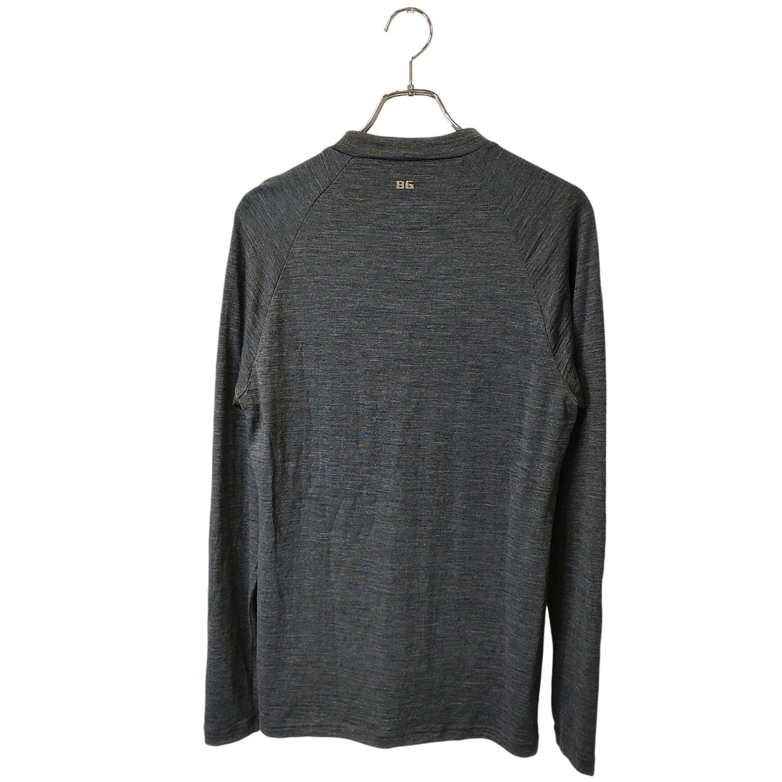 BRIEFING GOLF ブリーフィングゴルフ 24AW WOOL MOCK NECK 長袖 モックネック Tシャツ BRG243M13 M ダークグレー メンズ