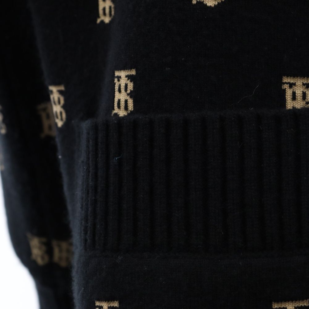 BURBERRY (バーバリー) TBモノグラム ニット カーディガン ブラック 