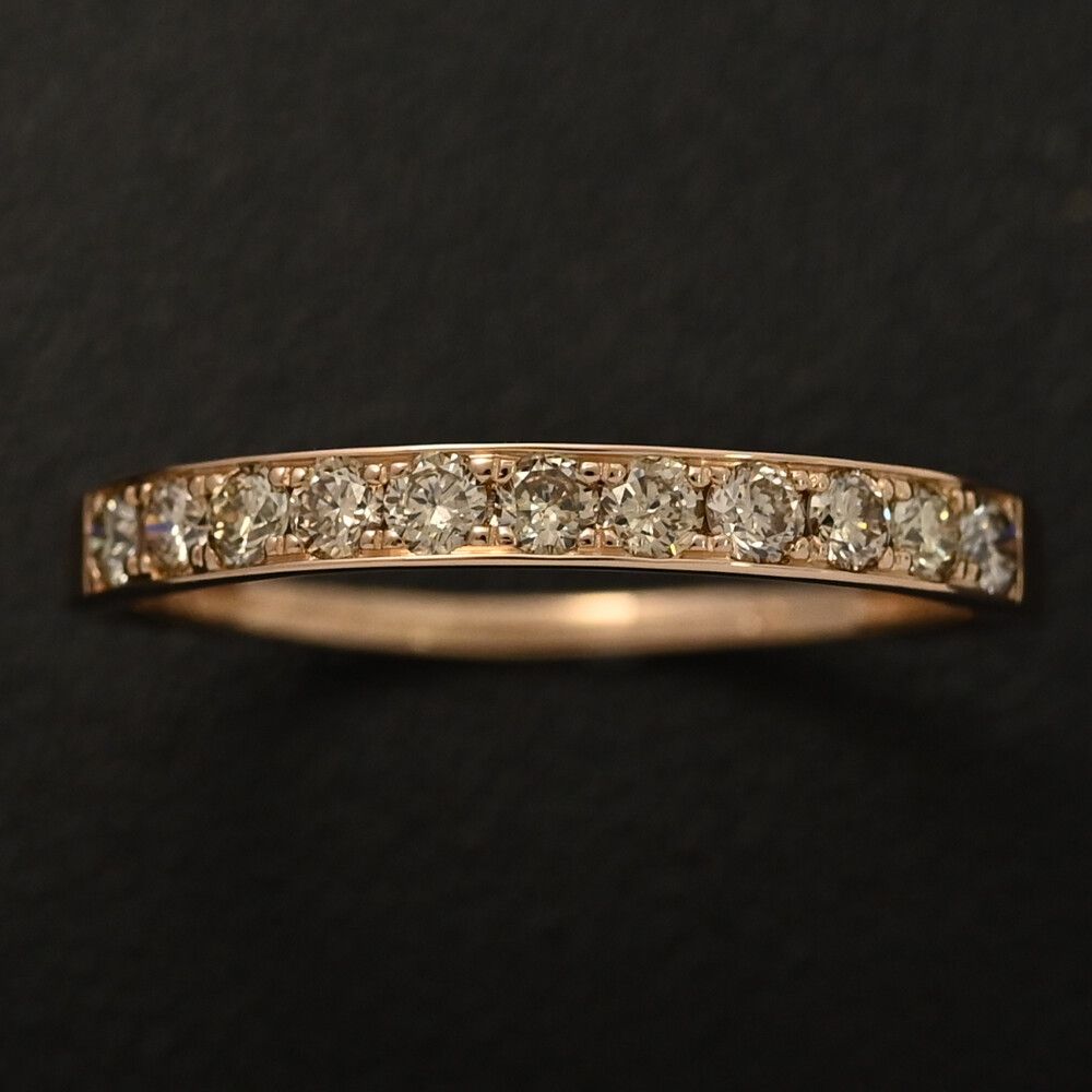 0.3ct/ハーフエタニティセッティング・ブラウン・ダイヤモンド