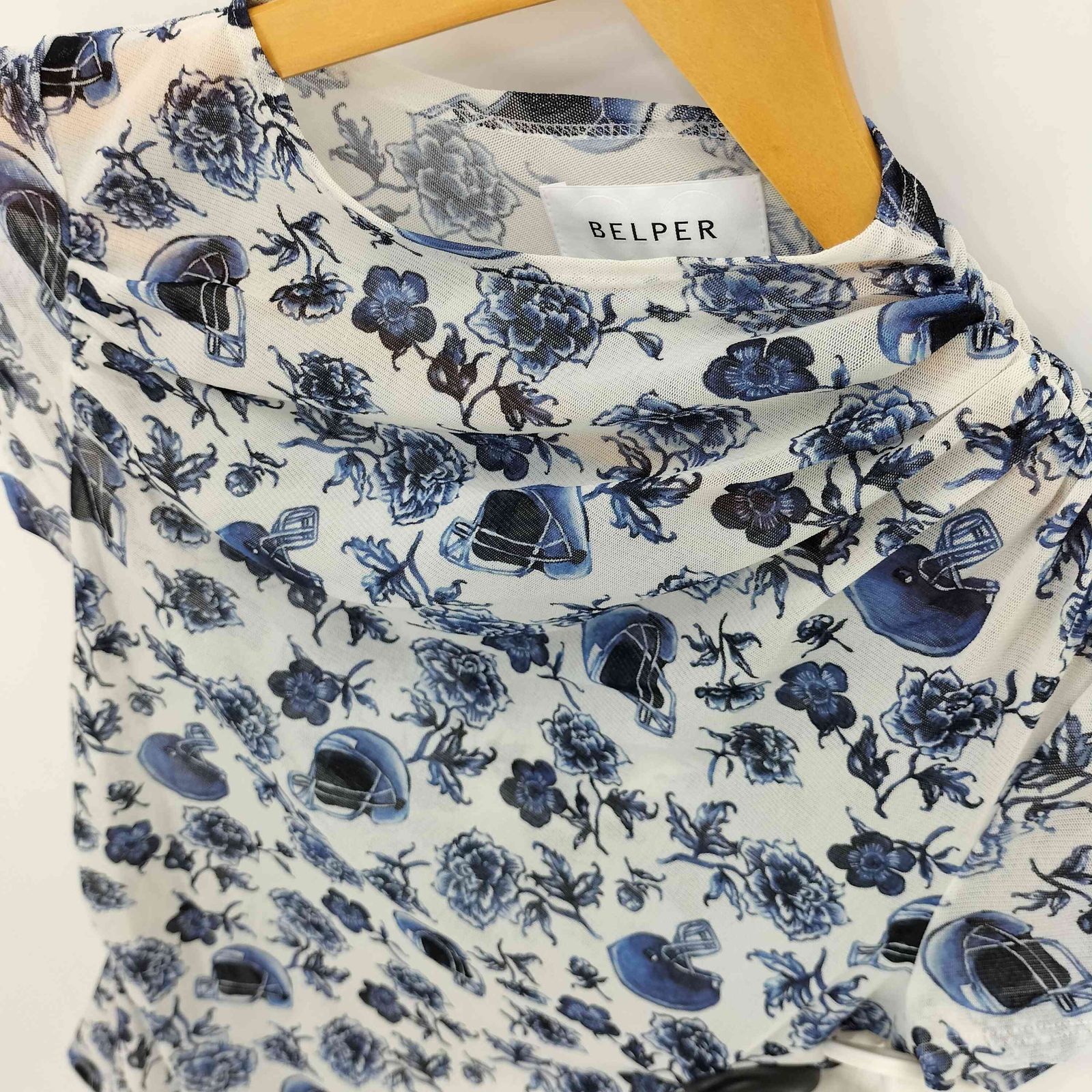 BELPER(ベルパー) 24SS PRINTED MESH TOP レディース