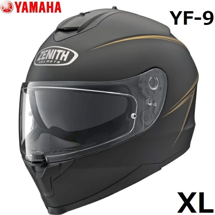 YAMAHA ヤマハ YF-9 ZENITH ヘルメット ピンストライプ セミフラットブラック（つやけし） XL(60cm～61cm)