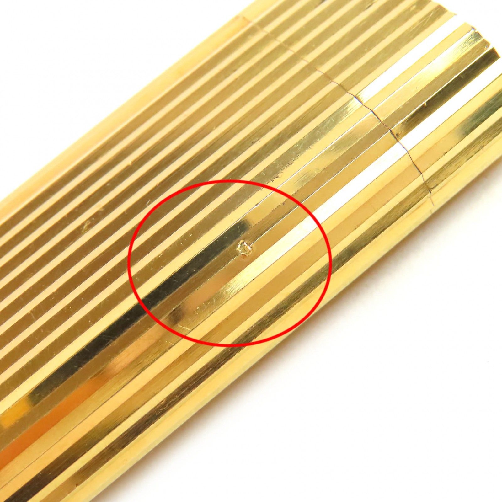 良品△Cartier カルティエ ストライプ オーバル ローラー式 ガス