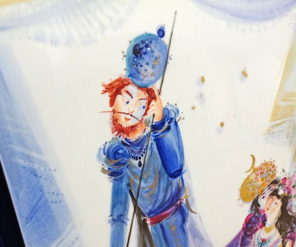 質コニシ】【Meissen/マイセン】陶板画 ゴンドラ アラビアンナイト 千
