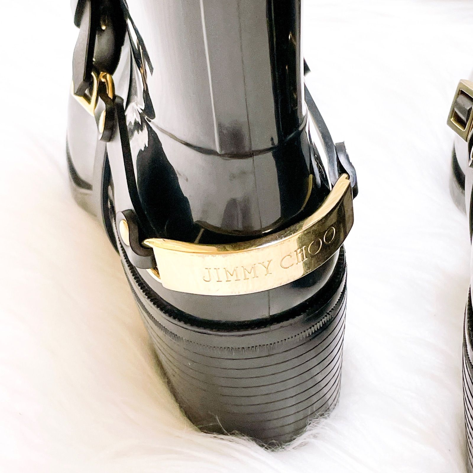 ✨極希少✨ JIMMY CHOO レインブーツ ロング ブラック長靴 38