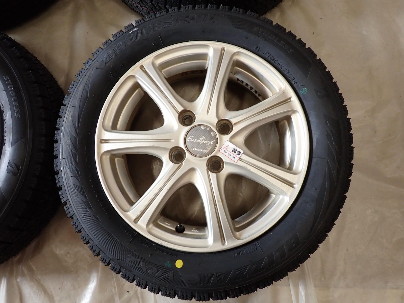 冬 製 4本SET 会社宛 155 65R14×4.5J 75Q ブリヂストン ブリザック VRX2 アルミ N-BOX デイズ サクラ タント NO D6204 FFCRYSTALESIA_COM