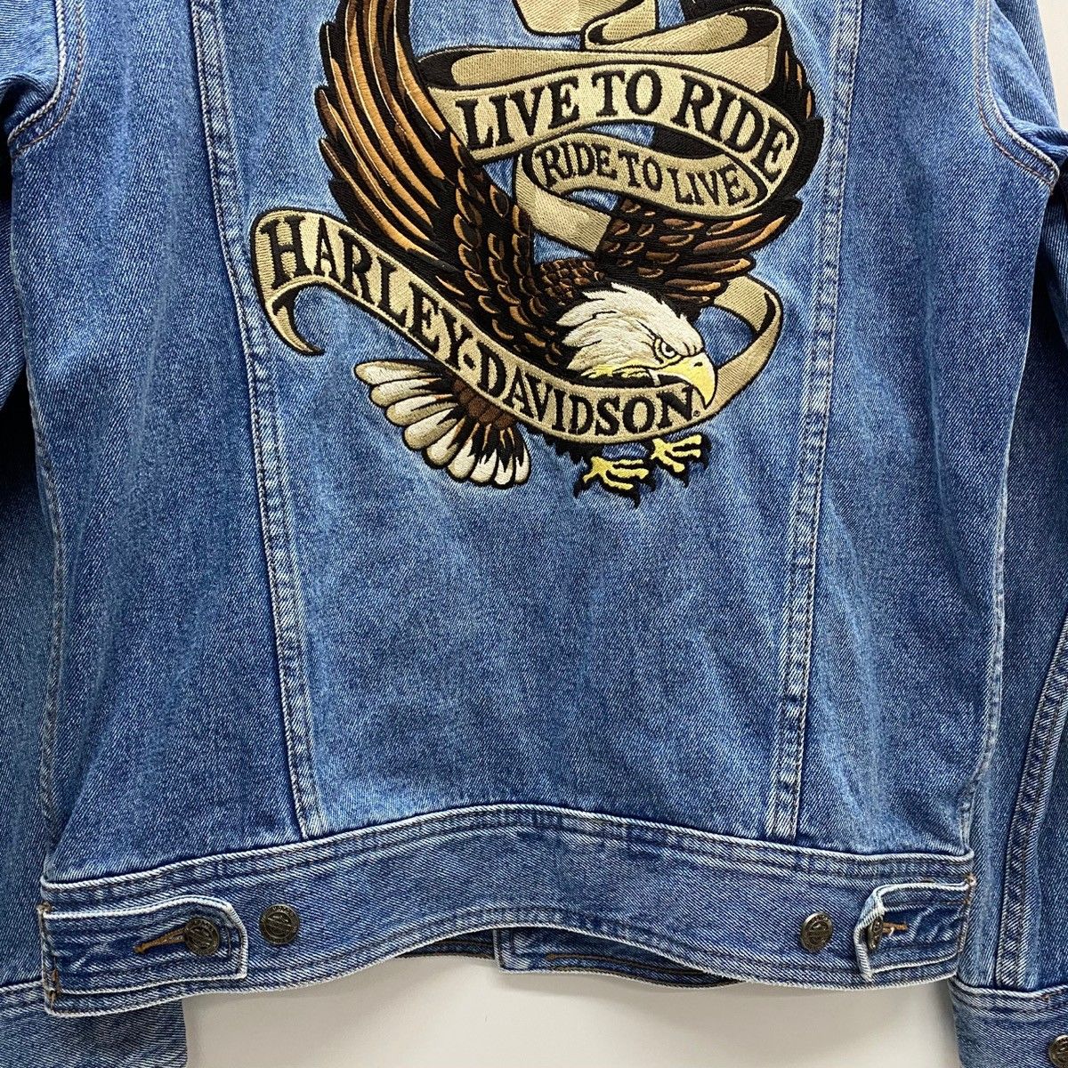 ハーレーダビッドソン Harley-Davidson 刺繍ロゴ イーグル デニム