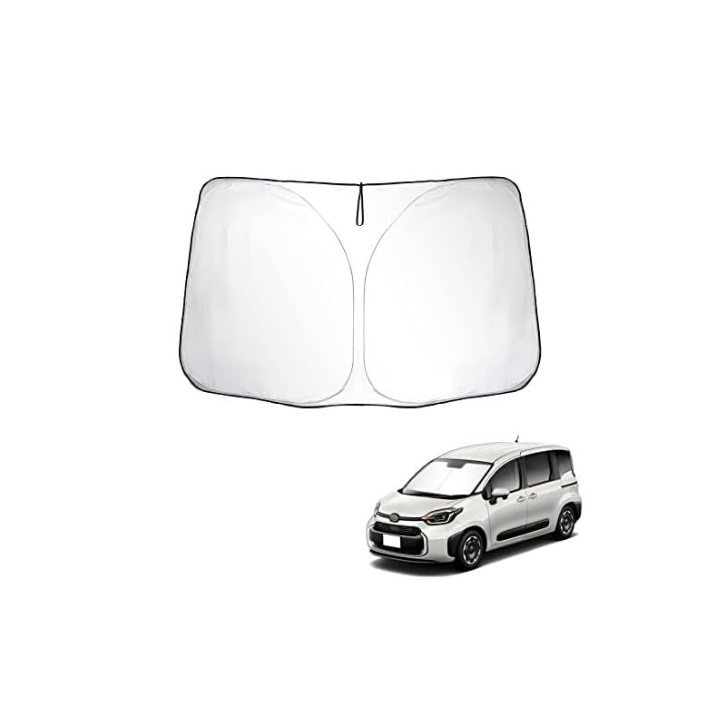 LUWU 新型シエンタ 10系 車用サンシェード シエンタ 10系 アクセサリー MXPL1#G MXPC10G アクセサリー シエンタ専用 フロントガラス シエンタ サンシェード 折り畳み式 UV保護 日よけ 日焼け止め 日