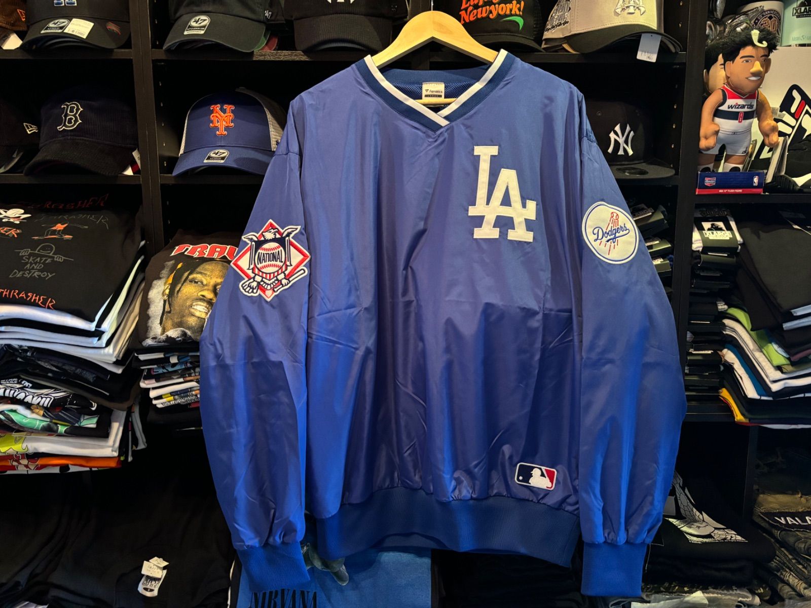 FANATICS (ファナティクス) “MLB 裏メッシュVネックナイロンプル 