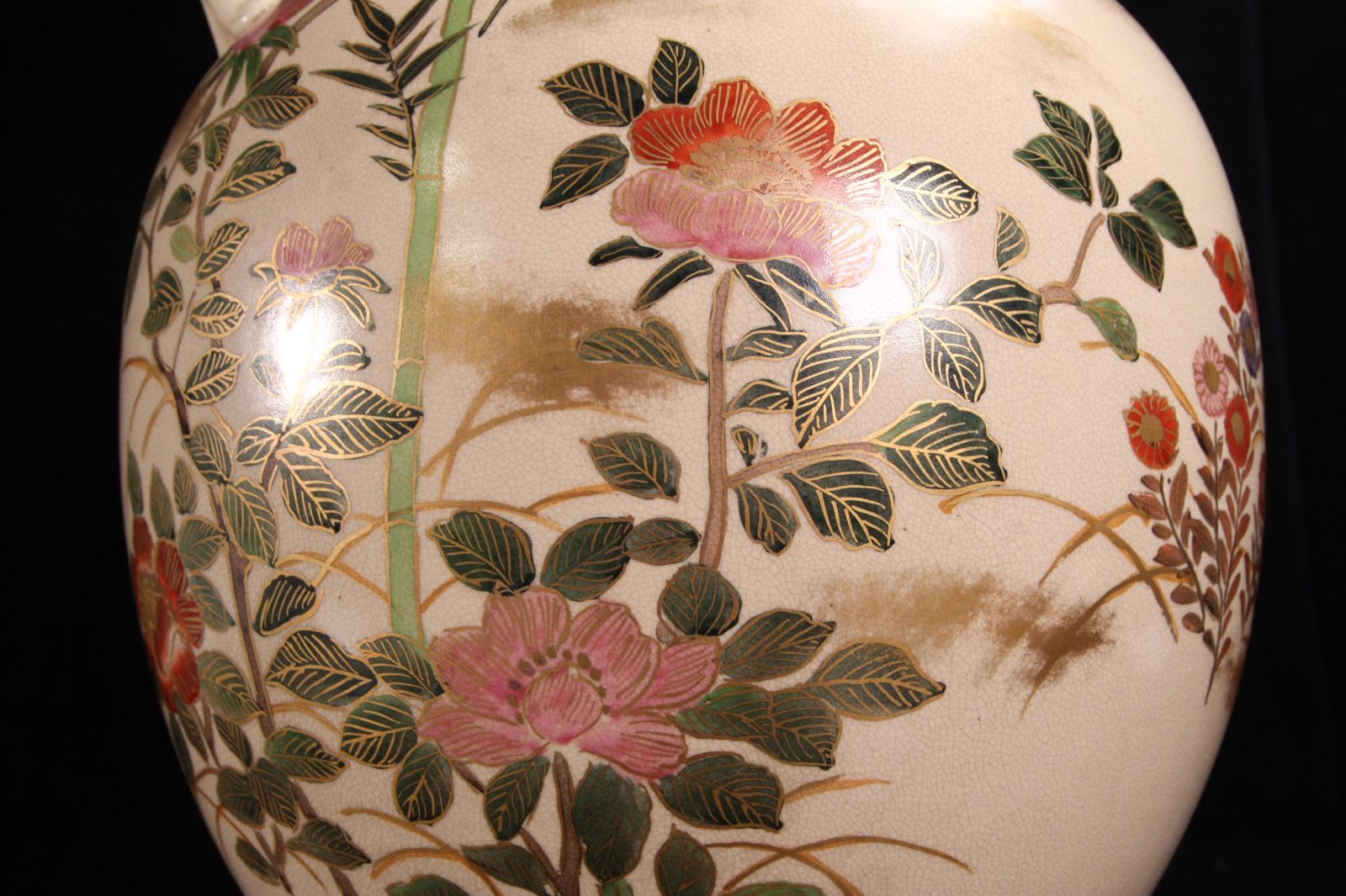 仁清銘　金彩装飾文四耳壺　古美術 仁清銘 金彩装飾文四耳壺 古美術 Yahoo!オークション -「仁清 壺