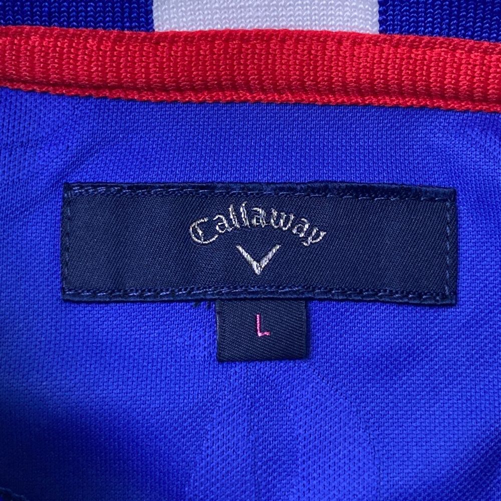 サイズ：L CALLAWAY キャロウェイ 半袖ポロシャツ ヨット ブルー