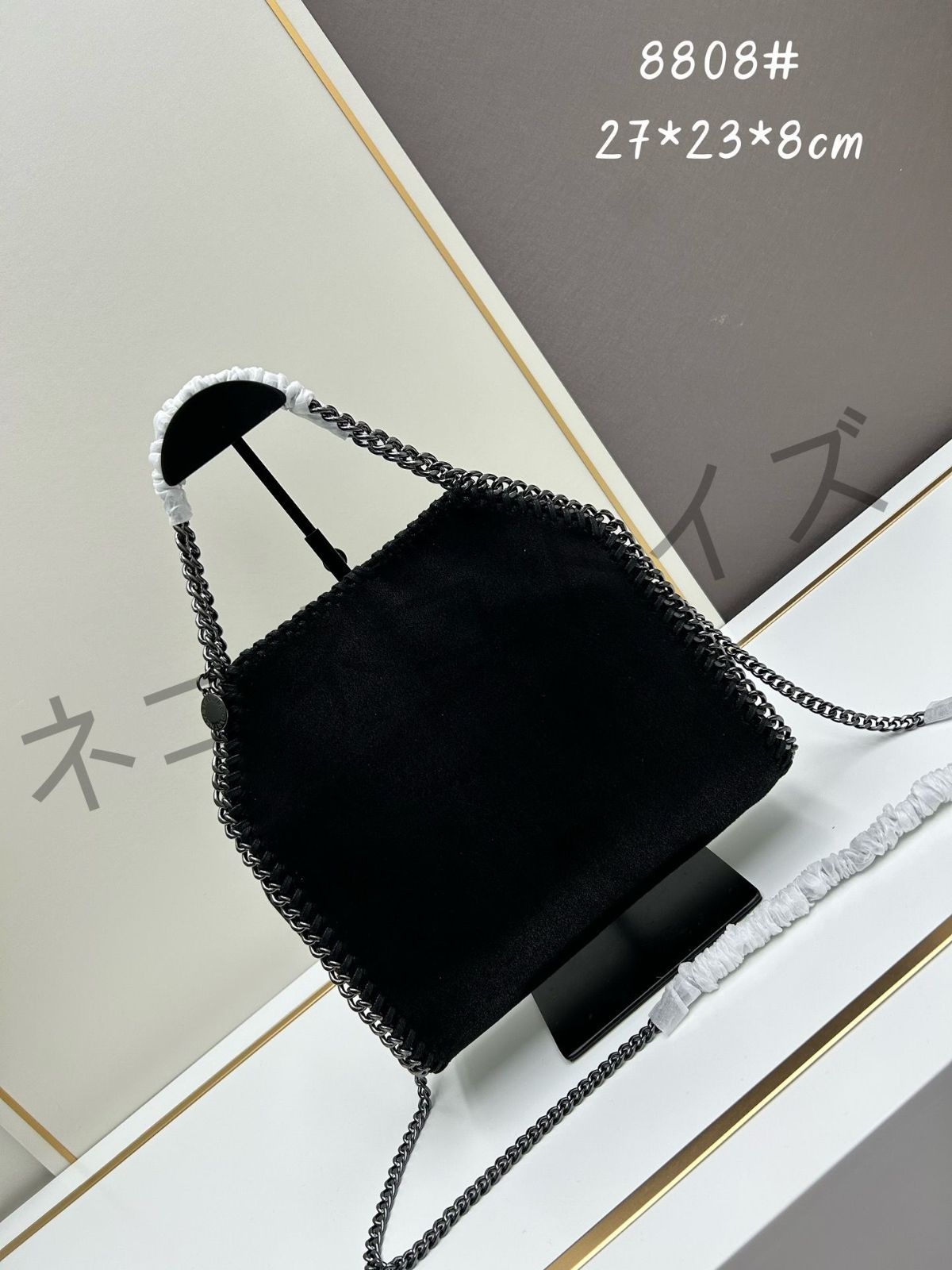 美品  stella mccartney ステラマッカートニー レディース  ファラベラ チェーン トートバッグ  ハンドバッグ ショルダーバッグ 01 Black