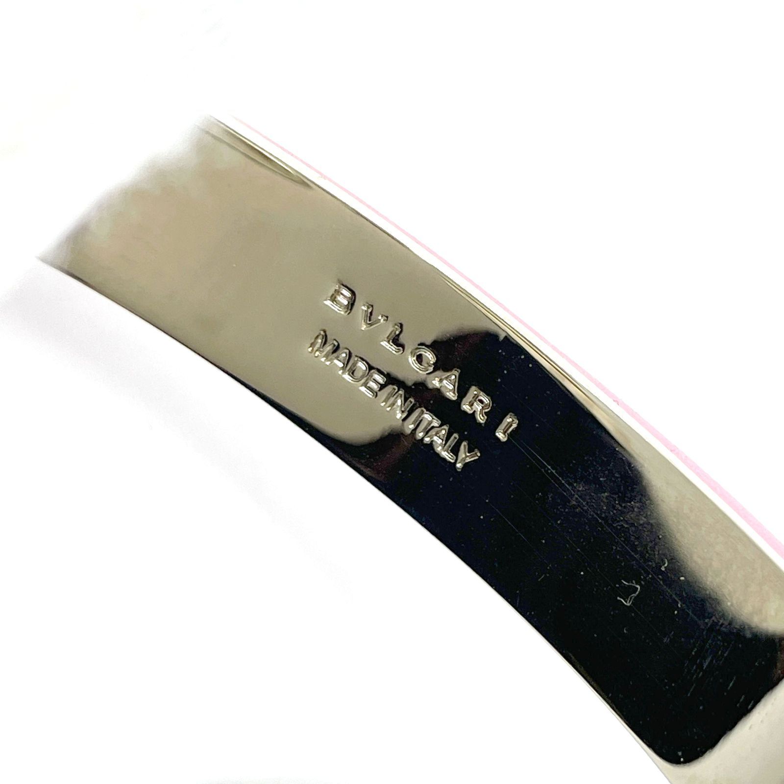 良品 BVLGARI セルペンティ フォーエバー レザーブレスレット ピンク S  