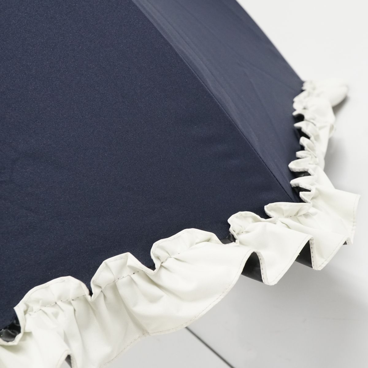 芦屋ロサブラン 完全遮光日傘 USED美品 ミドルサイズ フリル UVカット 