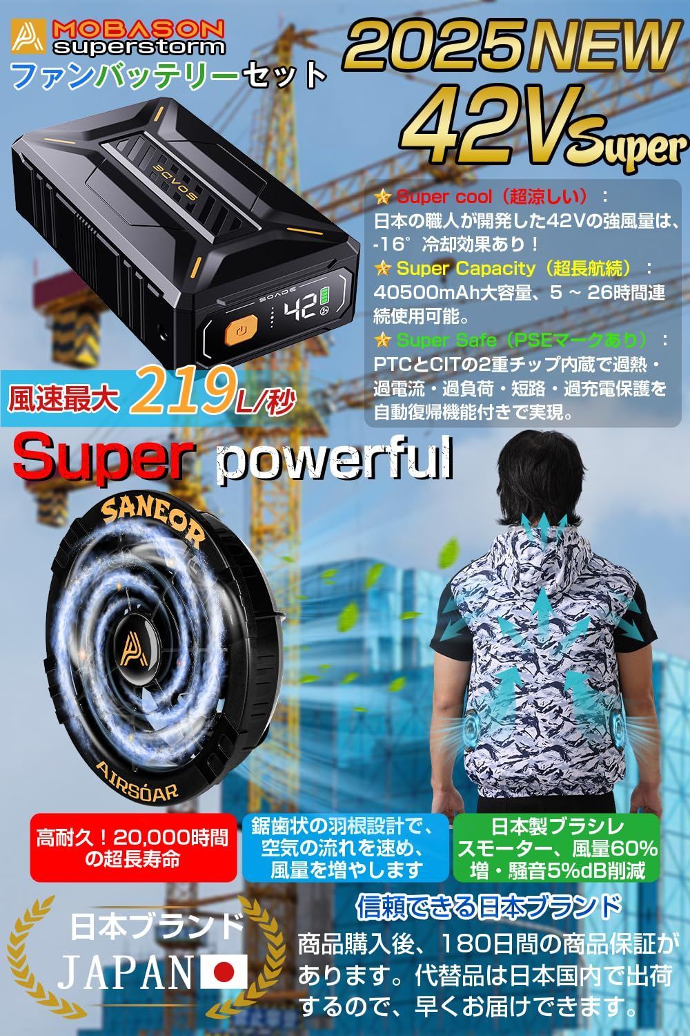 作業服 PSEマーク認証済